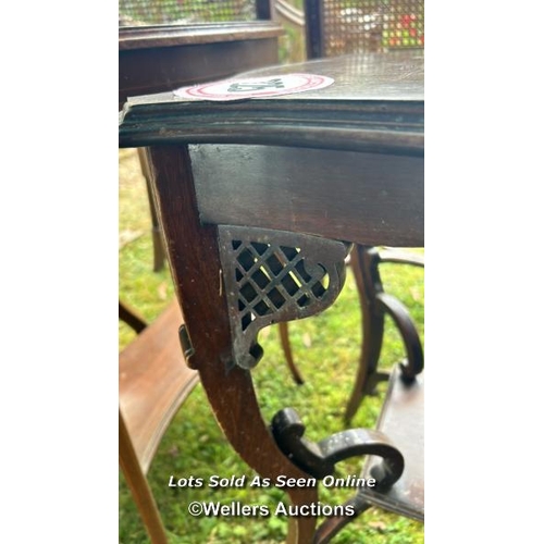 225 - Early 20th century mahogany side table by W.Whiteley London, 68cm (h) x 70cm (w) x 50cm (d) / Please... 