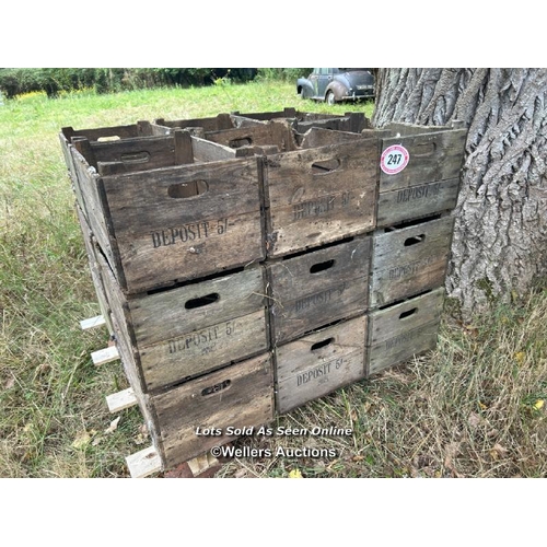 247 - x18 apple crates from W.T.Allen & Son Glastonbury, 27cm (h) x 36cm (w) x 54cm (l) / Please bring equ... 