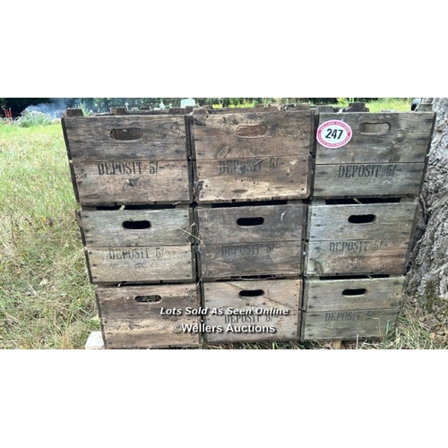 247 - x18 apple crates from W.T.Allen & Son Glastonbury, 27cm (h) x 36cm (w) x 54cm (l) / Please bring equ... 