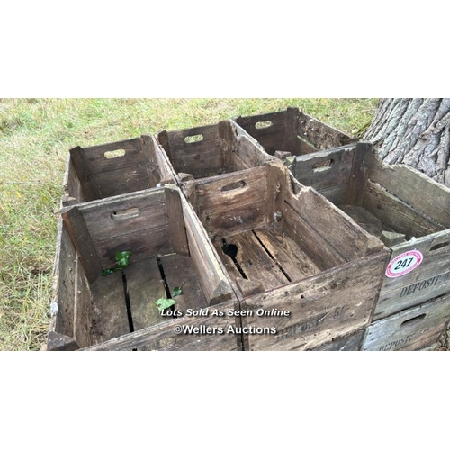 247 - x18 apple crates from W.T.Allen & Son Glastonbury, 27cm (h) x 36cm (w) x 54cm (l) / Please bring equ... 