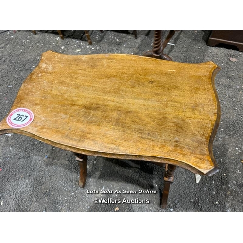 267 - A Victorian occasional table, 73cm (h) x 75cm (w) x 43cm (d) / Please bring equipment and labour to ... 