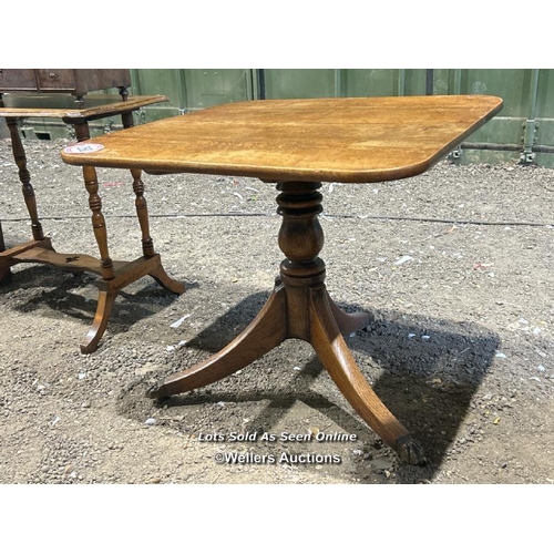 268 - A Georgian breakfast table on tripod base with brass paw feet, 70cm (h) x 80cm x 80cm sq. / Please b... 