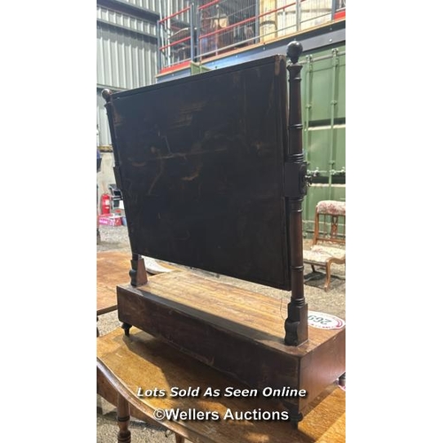 269 - c.1840's twin frame toilet mirror with three drawers, 65cm (h) x 58cm (w) x 22cm (d) / Please bring ... 