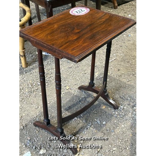 272 - A nest of three Edwardian rosewood side tables, largest 56cm (h) x 51cm (w) x 32cm (d) / Please brin... 