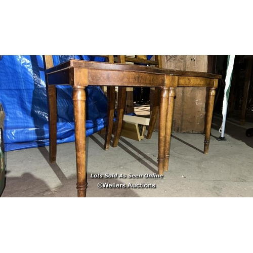 295 - A pair of c.1930's inlaid walnut chairs with cane seat, 95cm (h) x 42cm (w) x 42cm (d) / Please brin... 