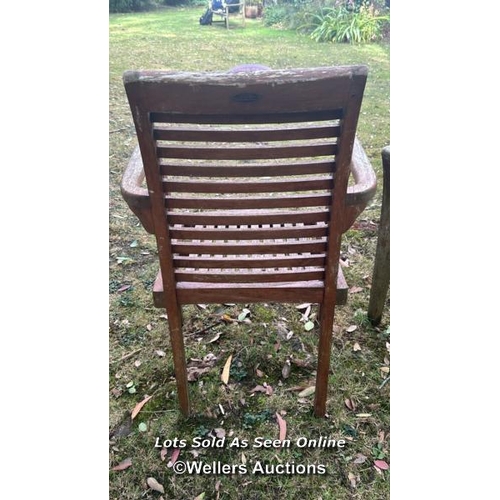 3 - Two garden chairs, 96cm (h) x 65cm (w) x 59cm (d) / Please bring equipment and labour to assist with... 