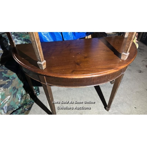 303 - A pair of Georgian mahogany period conole tables, 77cm (h) x 131cm (w) x 65cm (d) / Please bring equ... 