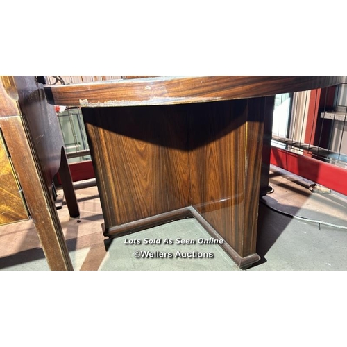 322 - A two tier deco bookcase centre table, 79cm (h) x 80cm (dia) / Please bring equipment and labour to ... 