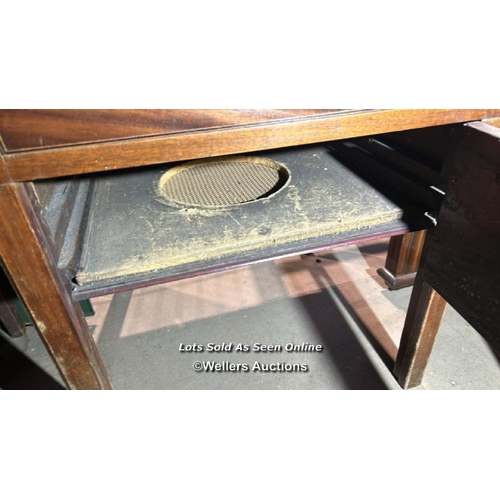 324 - A Georgian commode converted to bedside storage unit, 80cm (h) x 60cm (w) x 60cm (d) / Please bring ... 