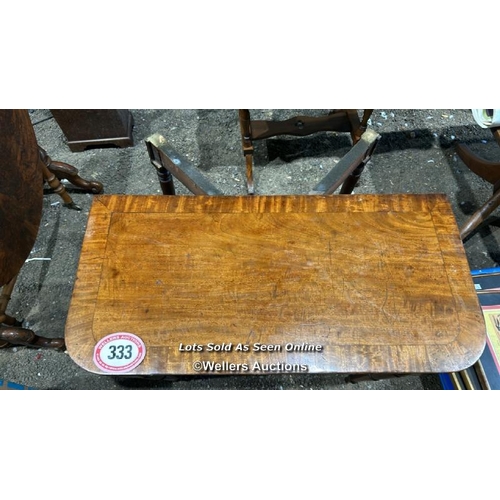 333 - A mahogany crossbanded cards table on turned and fluted legs, 71cm (h) x 90cm (w) x 44cm (d), open 8... 