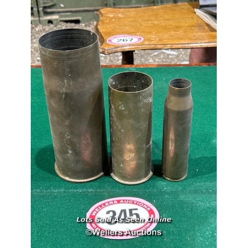 345 - Three post-war shells incl. 1959, 1978 and one other, tallest 23cm (h)  / Please bring equipment and... 