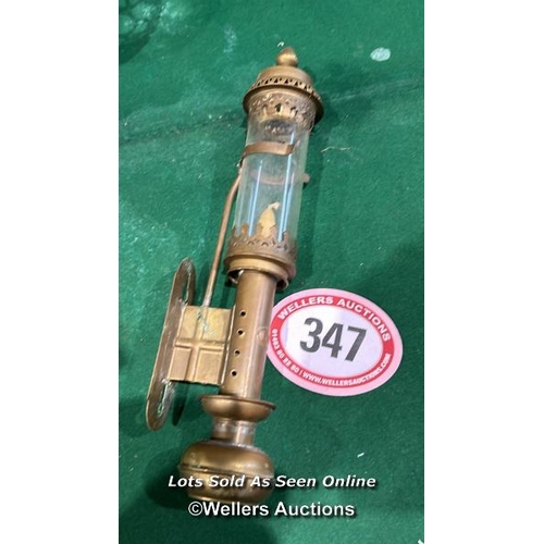 347 - A GNR railway lamp, 37cm (h) / Please bring equipment and labour to assist with removal of all lots.... 