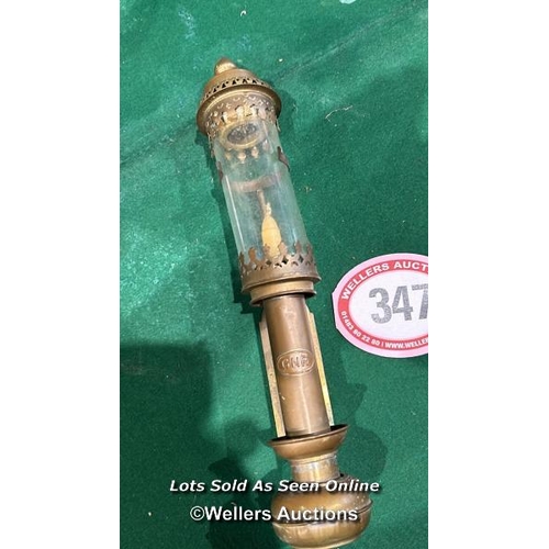 347 - A GNR railway lamp, 37cm (h) / Please bring equipment and labour to assist with removal of all lots.... 