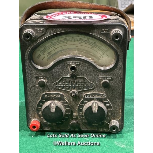 350 - A universal AVO meter / Please bring equipment and labour to assist with removal of all lots. All lo... 