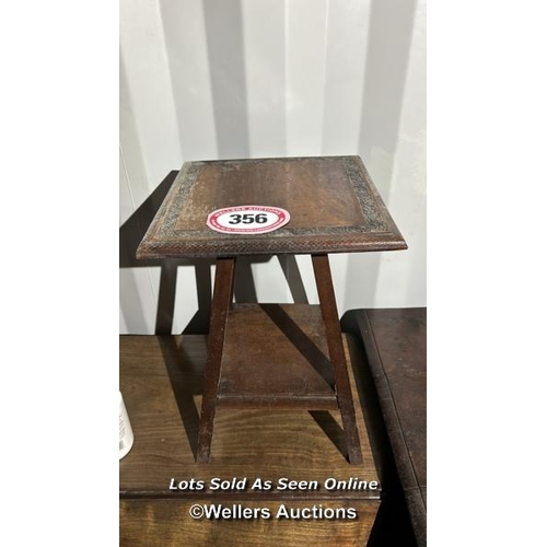 356 - A mahogany occasional table with inlaid edging, 47cm (h) x 32cm (w) x 32cm (d) / Please bring equipm... 