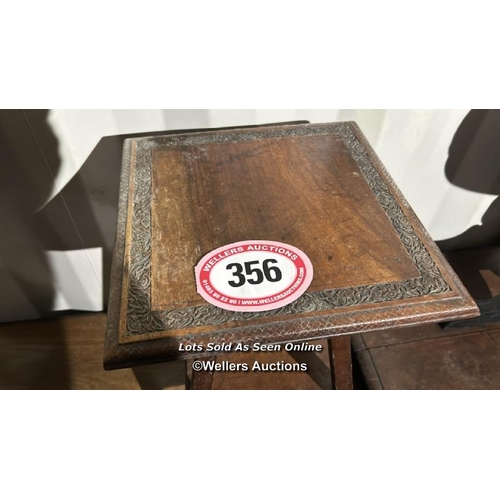 356 - A mahogany occasional table with inlaid edging, 47cm (h) x 32cm (w) x 32cm (d) / Please bring equipm... 