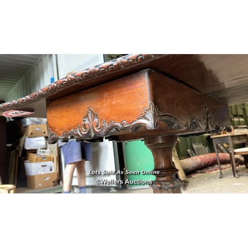 359 - A Victorian games table on quadra base with fine carvings and intricate detailing throughout, 75cm (... 