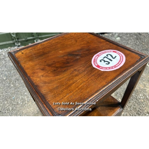 372 - A Georgian bedside table, 82cm (h) x 31cm sq.  / Please bring equipment and labour to assist with re... 