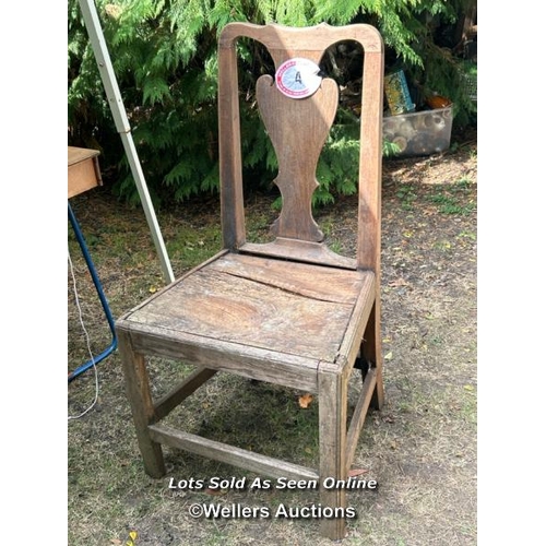 4 - Elm country chair, 97cm (h) x 50cm (w) x 42cm (d) / Please bring equipment and labour to assist with... 