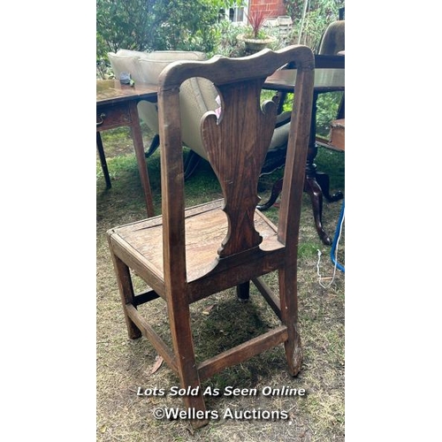 4 - Elm country chair, 97cm (h) x 50cm (w) x 42cm (d) / Please bring equipment and labour to assist with... 