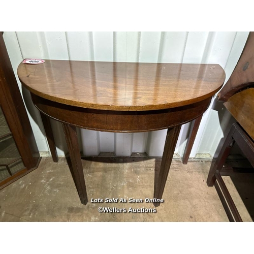 405 - A Georgian mahogany console table, 75cm (h) x 103cm (w) x 47cm (d) / Please bring equipment and labo... 