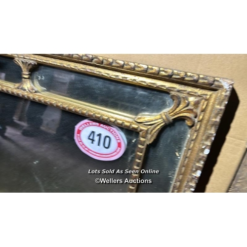 410 - A modern 19th century French style guilded mirror, 64cm (h) x 98cm (w) / Please bring equipment and ... 