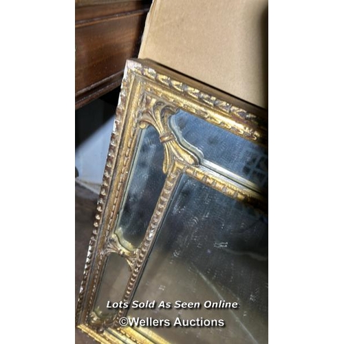 410 - A modern 19th century French style guilded mirror, 64cm (h) x 98cm (w) / Please bring equipment and ... 