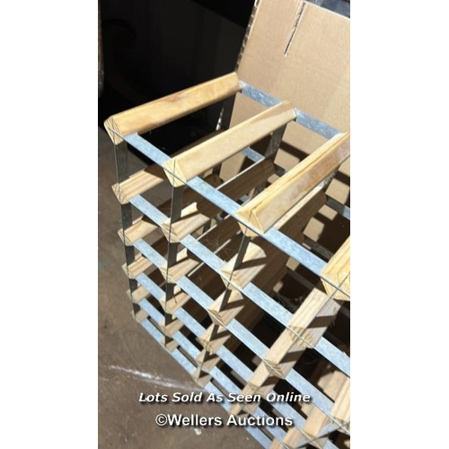 413 - Wine rack to store x25 bottles, 52cm (h) x 52cm (w) x 22cm (d) / Please bring equipment and labour t... 