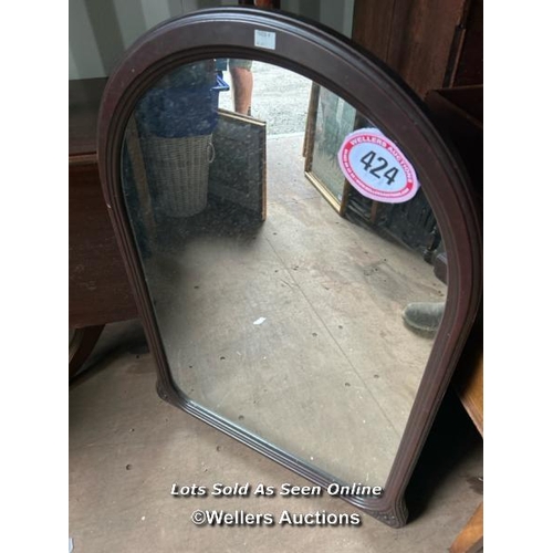 424 - A reproduction wall mirror, 100cm (h) x 74cm (w) / Please bring equipment and labour to assist with ... 