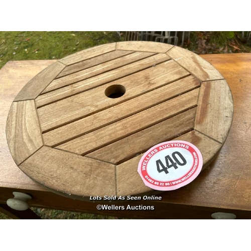 440 - Lazy Susan, 50cm (dia) / Please bring equipment and labour to assist with removal of all lots. All l... 