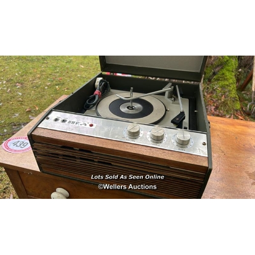 442 - HMV stereo, untested / Please bring equipment and labour to assist with removal of all lots. All lot... 