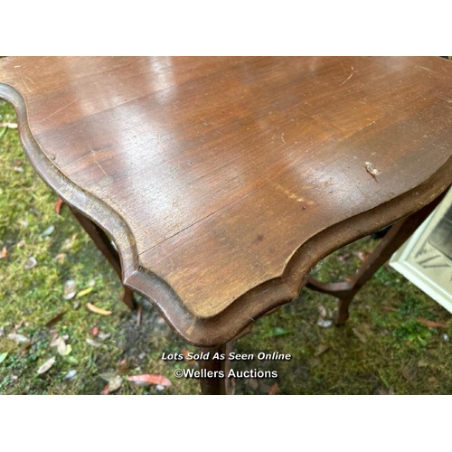 453 - A late Victorian two tier occasional table, 70cm (h) x 56cm sq. / Please bring equipment and labour ... 