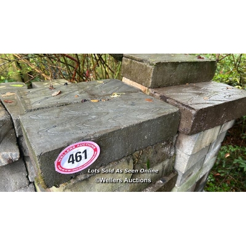 461 - x75 selcon blocks, 44cm (l) x 10cm (h) x 22cm (w) (no lifting equipment on site, buyer must be prepa... 