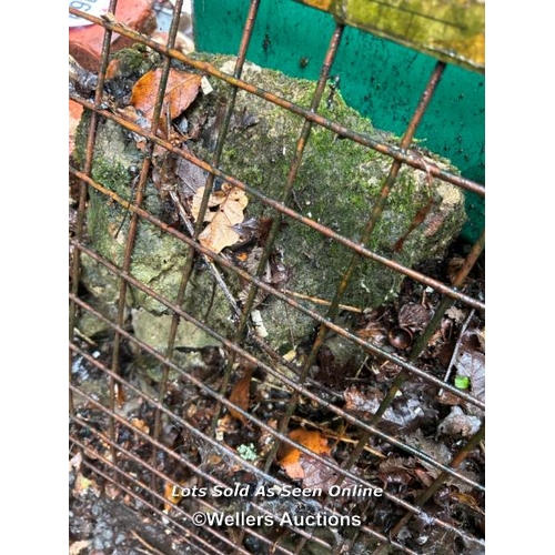 469 - A wire basket of bargate stone (image to follow) (no lifting equipment on site, buyer must be prepar... 