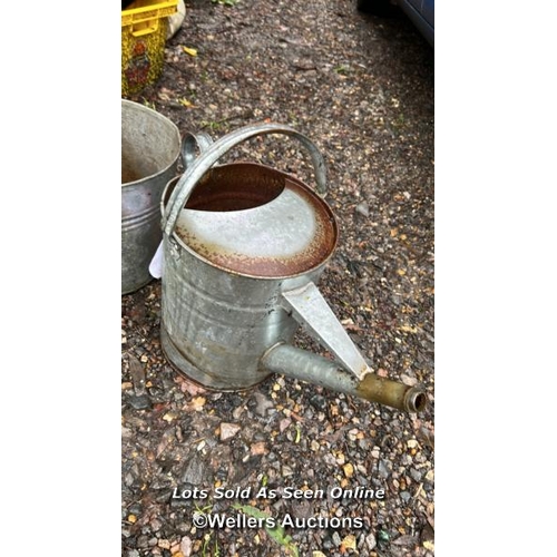 495 - Two galvanised planters / Please bring equipment and labour to assist with removal of all lots. All ... 