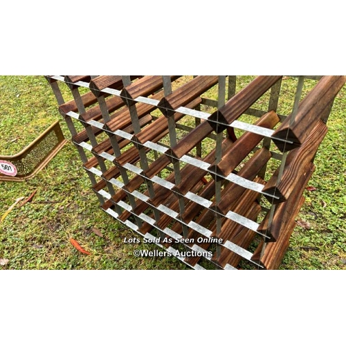 503 - Thirty-six bottle wine rack / Please bring equipment and labour to assist with removal of all lots. ... 