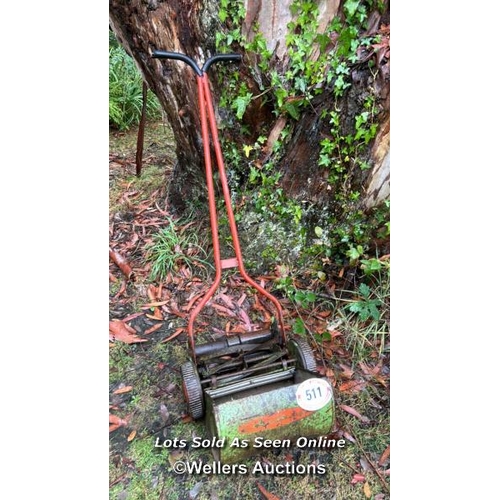 511 - A vintage challenge Pushmower / Please bring equipment and labour to assist with removal of all lots... 