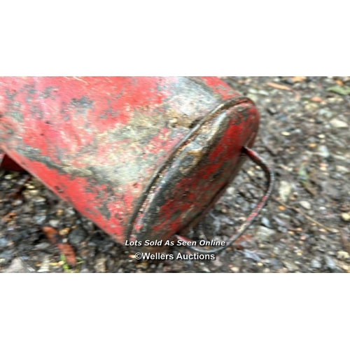 536 - Genuine galvanised fire bucket / Please bring equipment and labour to assist with removal of all lot... 