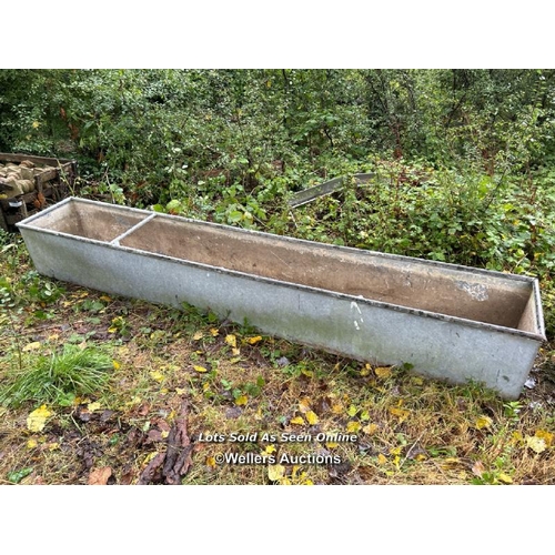 541 - 10ft galvanised trough, converted to planeter with drainage holes / Please bring equipment and labou... 