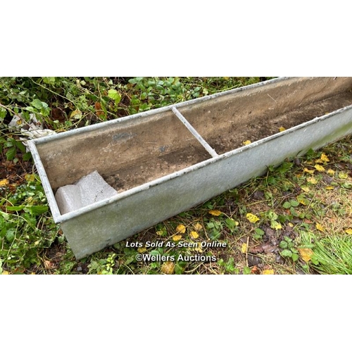 541 - 10ft galvanised trough, converted to planeter with drainage holes / Please bring equipment and labou... 