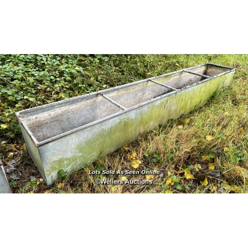 542 - 10ft galvanised trough, converted to planeter with drainage holes / Please bring equipment and labou... 