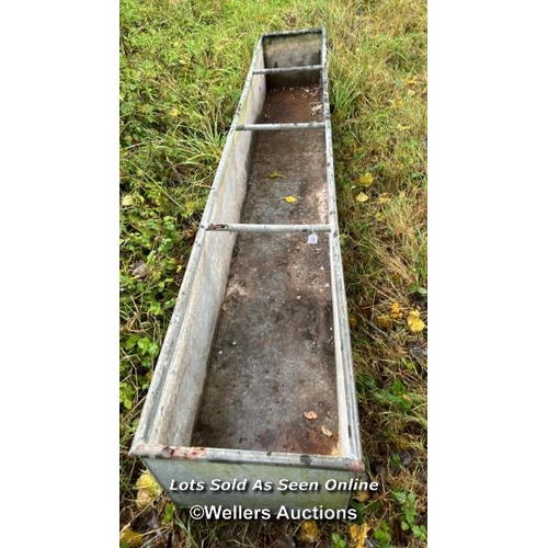 542 - 10ft galvanised trough, converted to planeter with drainage holes / Please bring equipment and labou... 