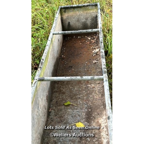 542 - 10ft galvanised trough, converted to planeter with drainage holes / Please bring equipment and labou... 