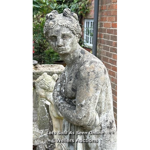 57 - Pandora with her box garden statue, 125cm (h) / Please bring equipment and labour to assist with rem... 