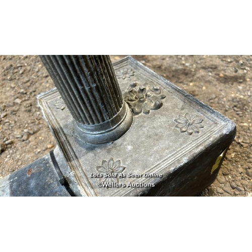 62 - A Georgian period lead water cistern, 76cm (h) x 26cm (w) x 16cm (d) / Please bring equipment and la... 