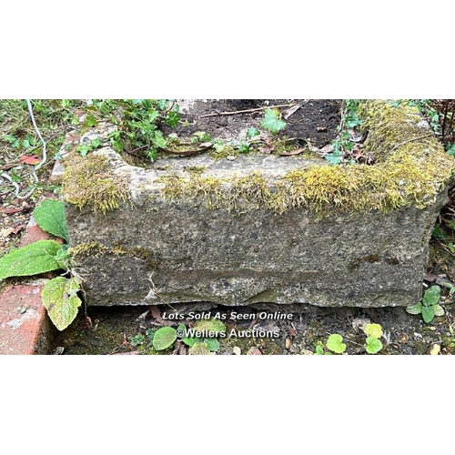 81 - Yorkstone sink, 20cm (h) x 78cm (w) x 55cm (d) / Please bring equipment and labour to assist with re... 