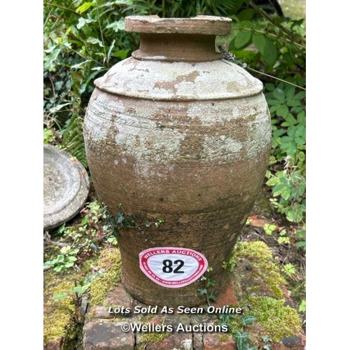 82 - Terracotta greecian urn, 43cm (h) / Please bring equipment and labour to assist with removal of all ... 