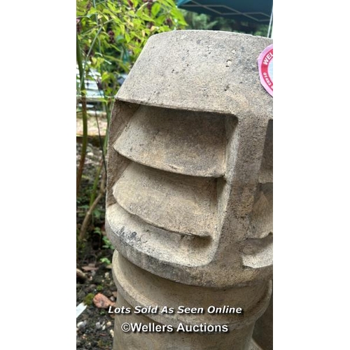 87 - Vented chimney pot, 84cm (h) / Please bring equipment and labour to assist with removal of all lots.... 