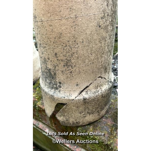 88 - Chimney pot, damaged, 60cm (h) / Please bring equipment and labour to assist with removal of all lot... 