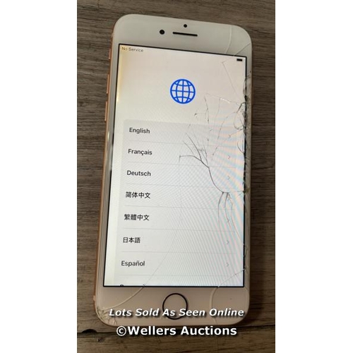 9094 - APPLE IPHONE 8 / A1905 / 64GB / I-CLOUD LOCKED / SERIAL NO. F4GX15NQJC69 / SEE IMAGES / DAMAGED SCRE... 